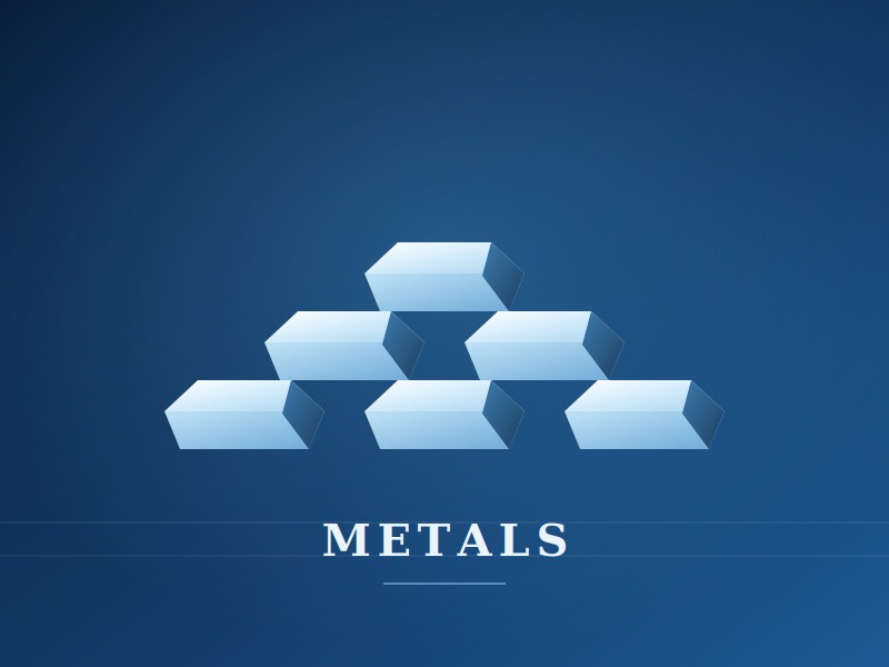 Metals — stacked bullion bars